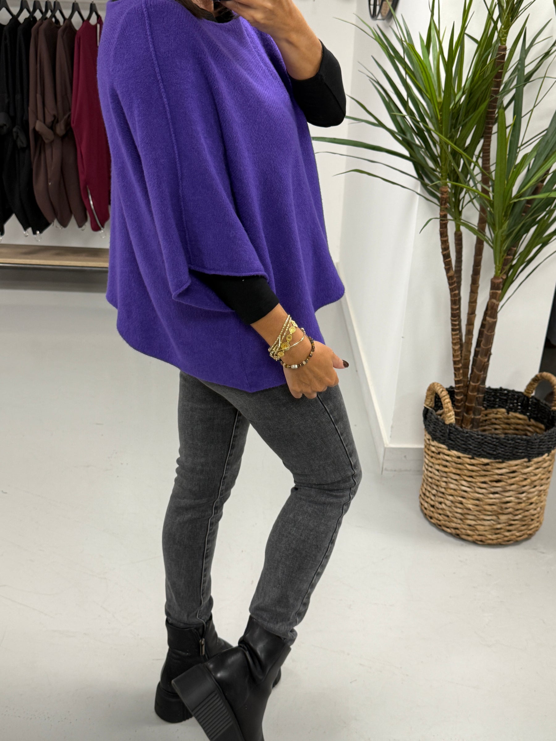 Gracie Crop Sleeve Knit - The Big Purple