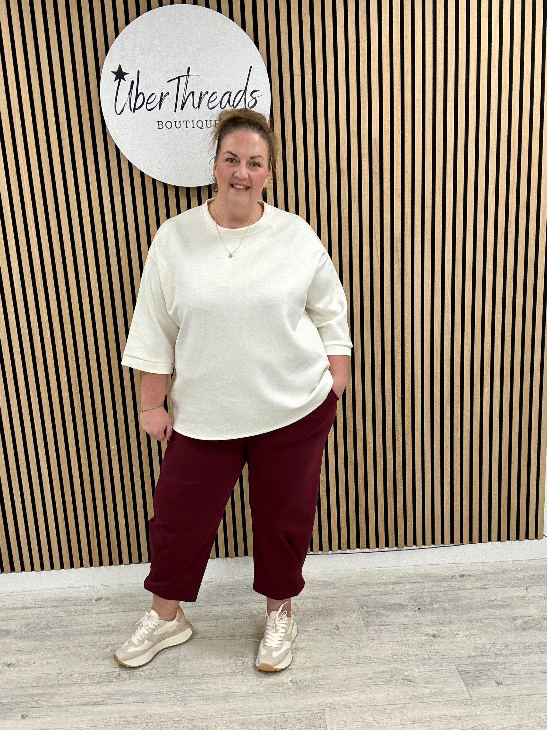 Hampton Side Pleat Scuba Joggers (PLUS) - Mulberry