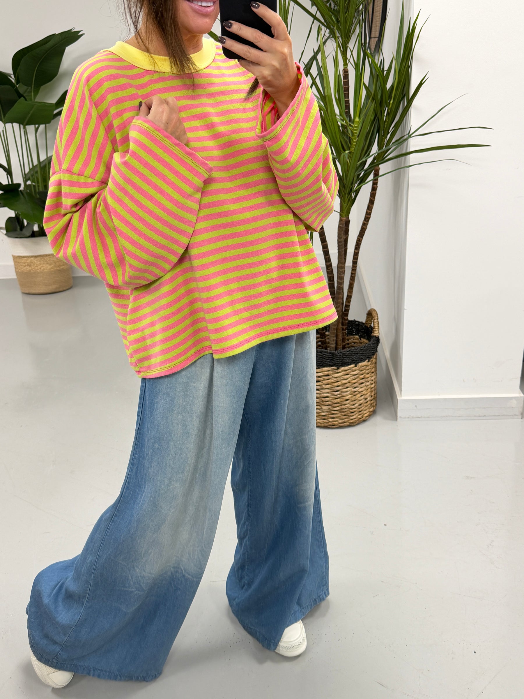 Sugar Rush Leisure Sweat- Pink/Green