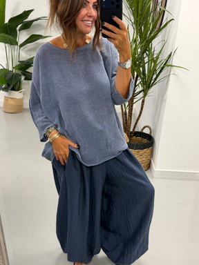 Basic Cotton Top - Denim