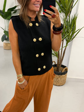 Military Waistcoat 1- Black