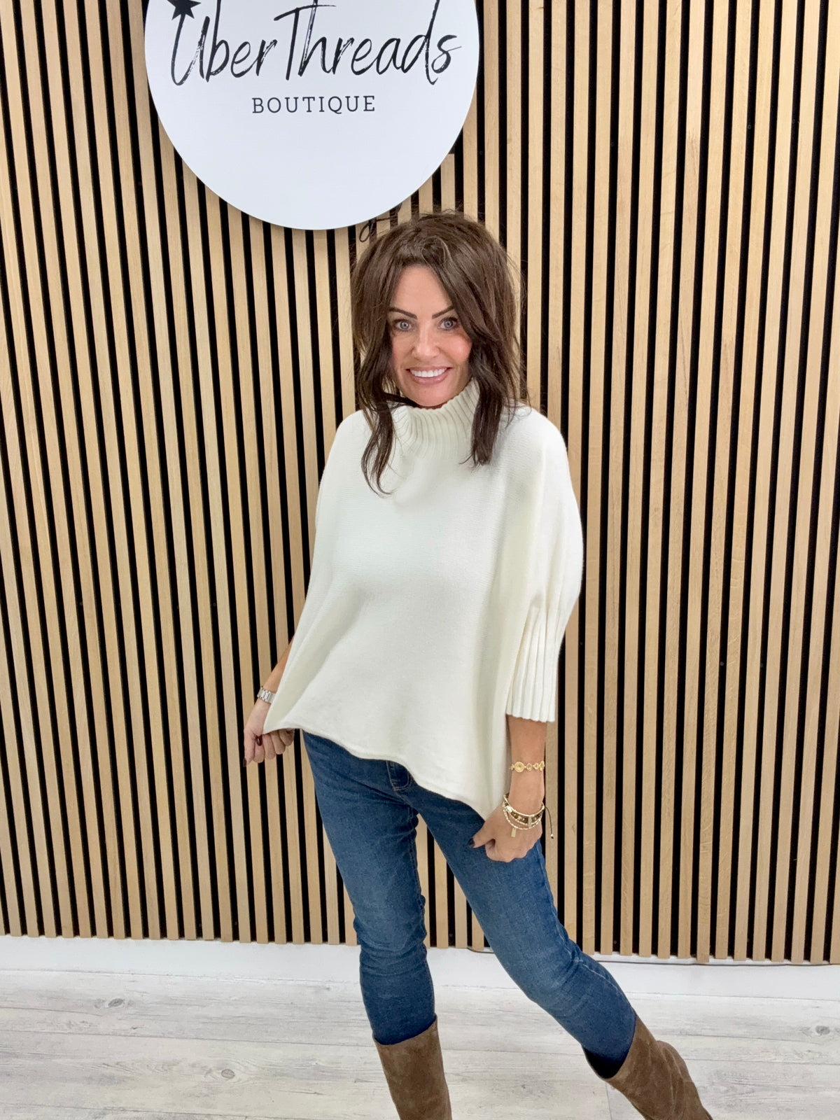 Crop Sleeve Knit - Buttercream