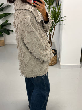 Shelby Shaggy Jacket - Stone