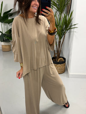 The UTB Weekend Slouch Co-Ord Soft Camel (Size 2)