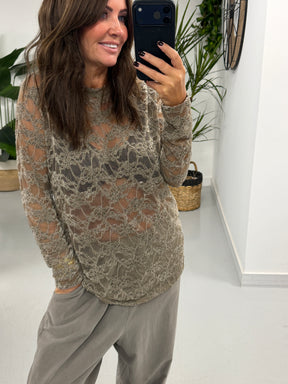 The Luna Lace Mesh - Taupe (Size 10-16)
