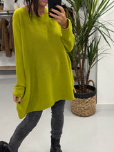The Chelsea Round Neck Knit - Lime