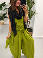 Wrap Crinkle Balloon Jumpsuit - Pistachio