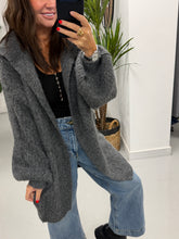 Slouchy Hooded Cardigan - Grey (Size 10-16)