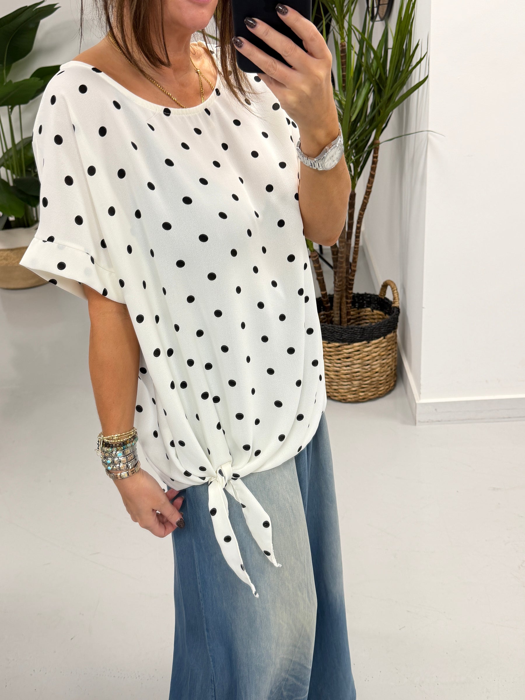 Dottie Side Tie - White