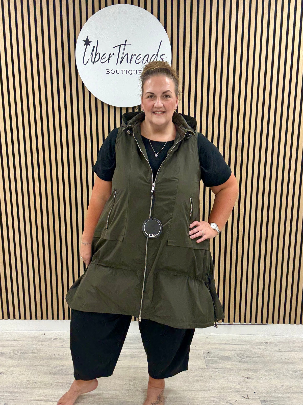 Fly A-Line Gilet - Khaki