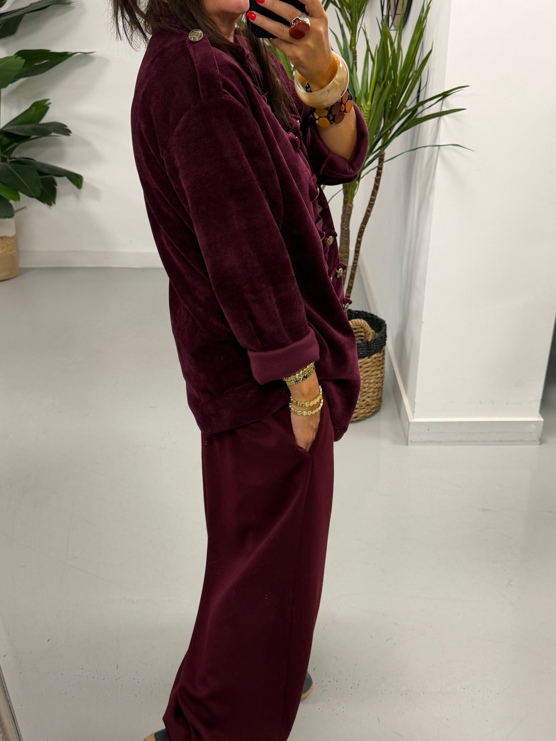 The Big Softie Military Jacket - Wine