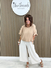 The Cropped Wide Leg Trousers - Buttercream