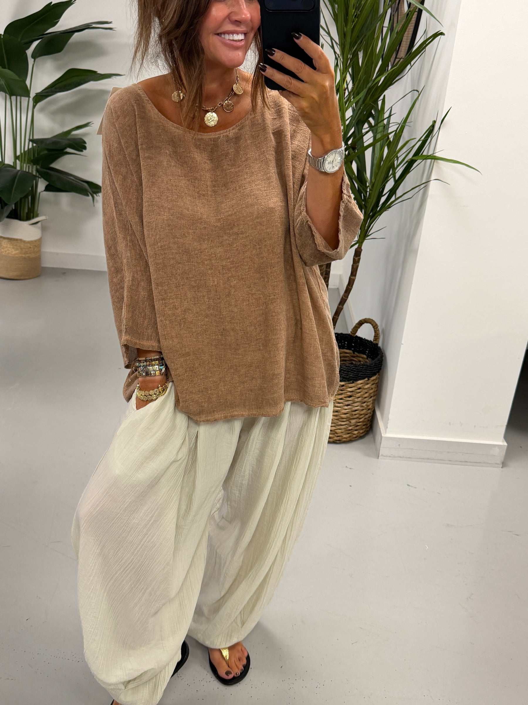 Basic Cotton Top - Tobacco