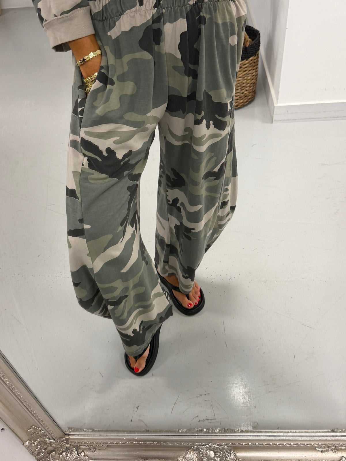 The Camo Barrel Leg Joggers