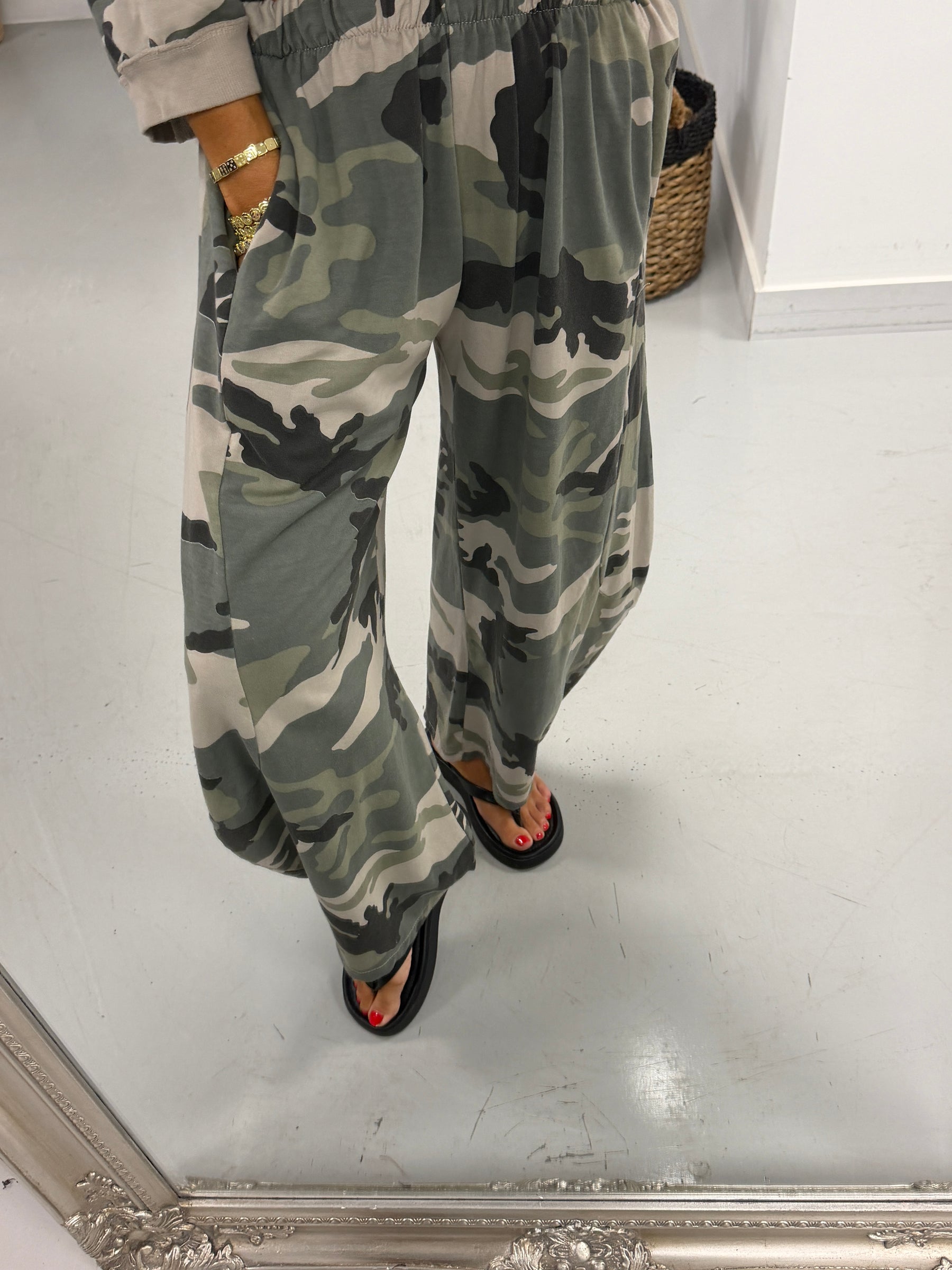 The Camo Barrel Leg Joggers