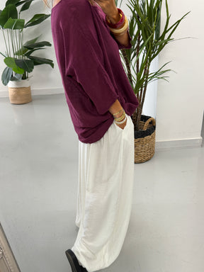 Basic Cotton Top - Wine Size 2