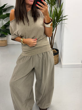The Balloon Needlecord Trousers - Cream