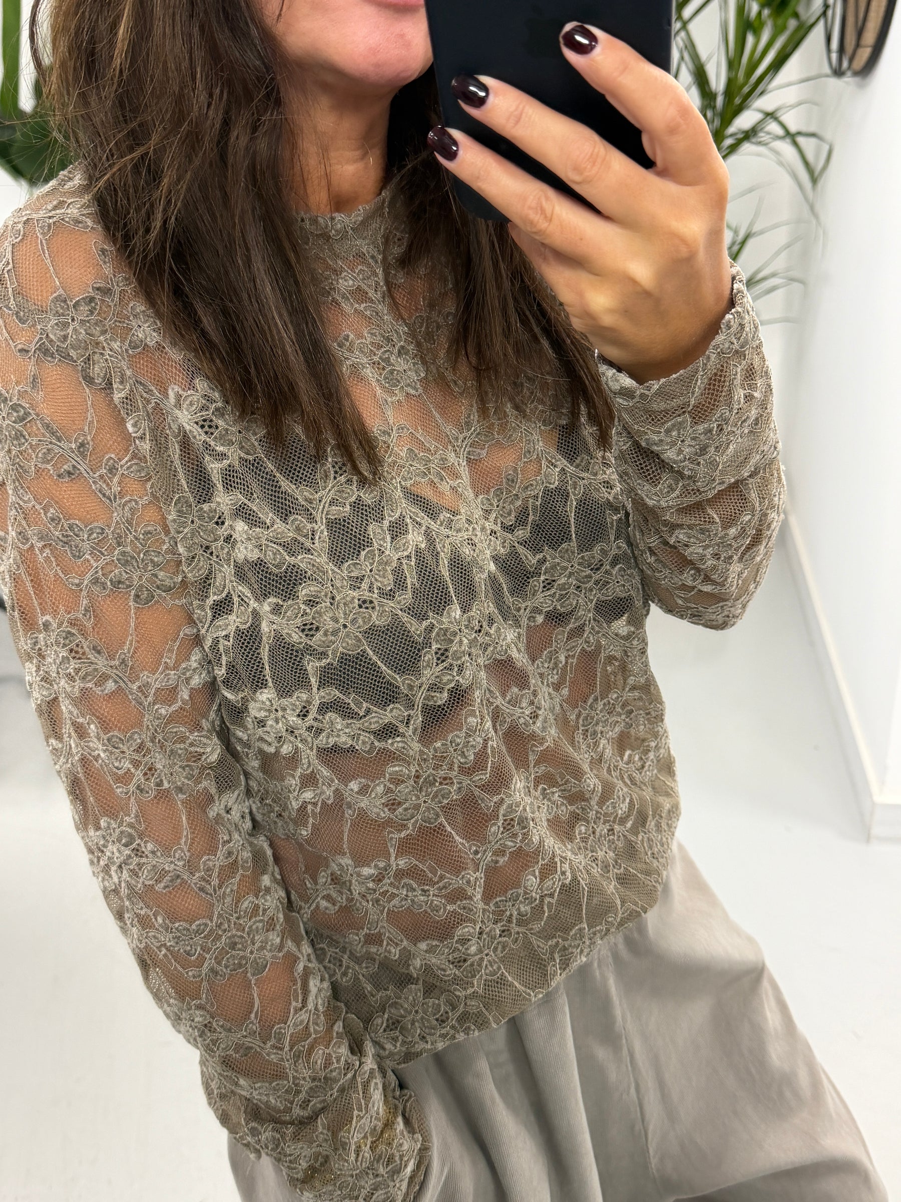The Luna Lace Mesh - Taupe (Size 10-16)