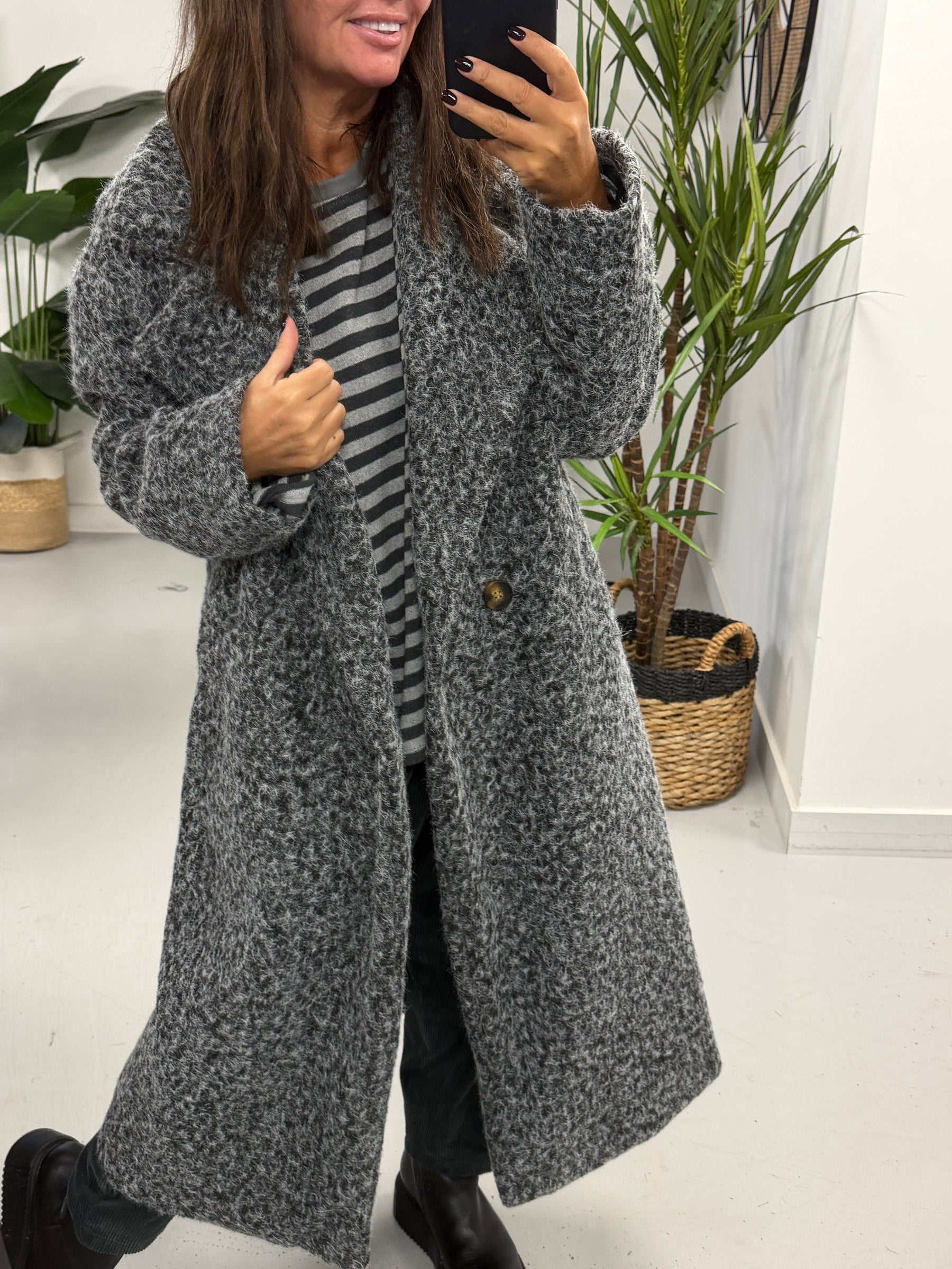 Dakota Boyfriend Coat  - Grey