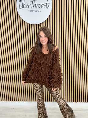 The Shaggy Jumper - Chocolate