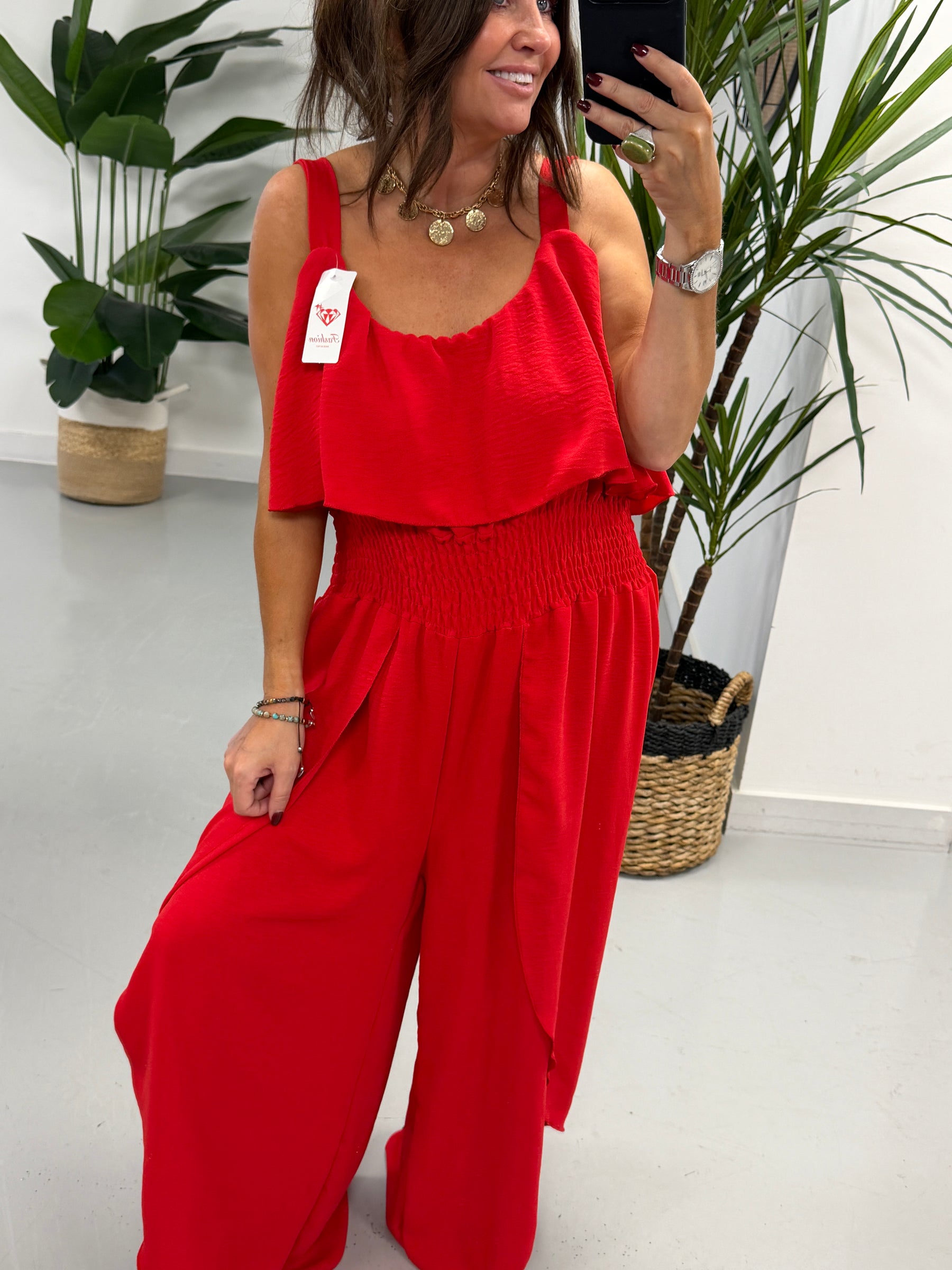PRE ORDER Luna Jumpsuit -Red