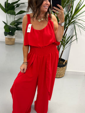 PRE ORDER Luna Jumpsuit -Red
