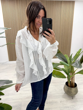 The Waterfall Frill - White