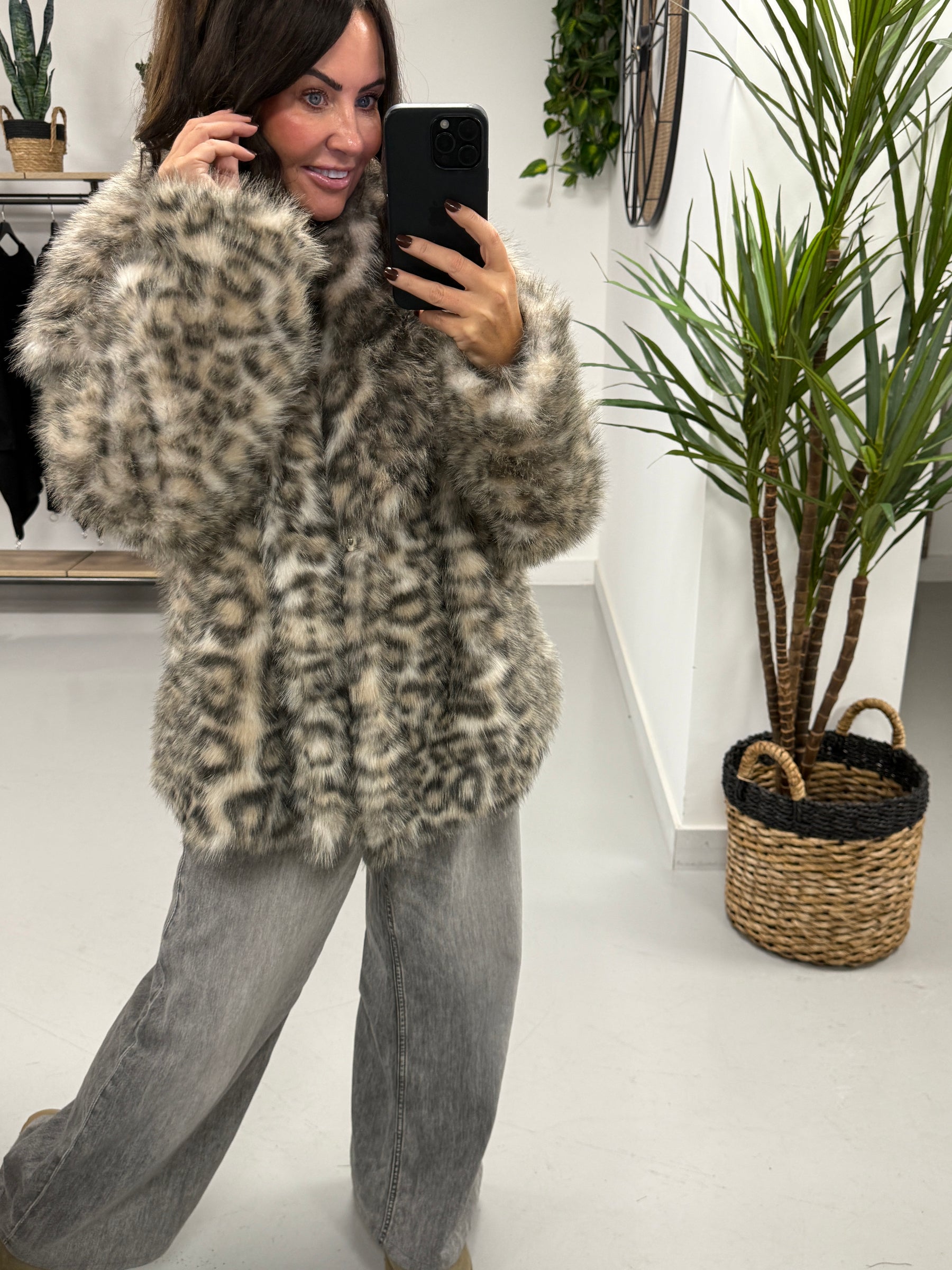 The Snow Leopard Faux Fur Coat