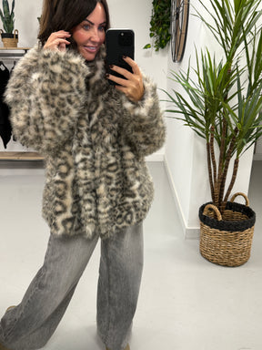 The Snow Leopard Faux Fur Coat