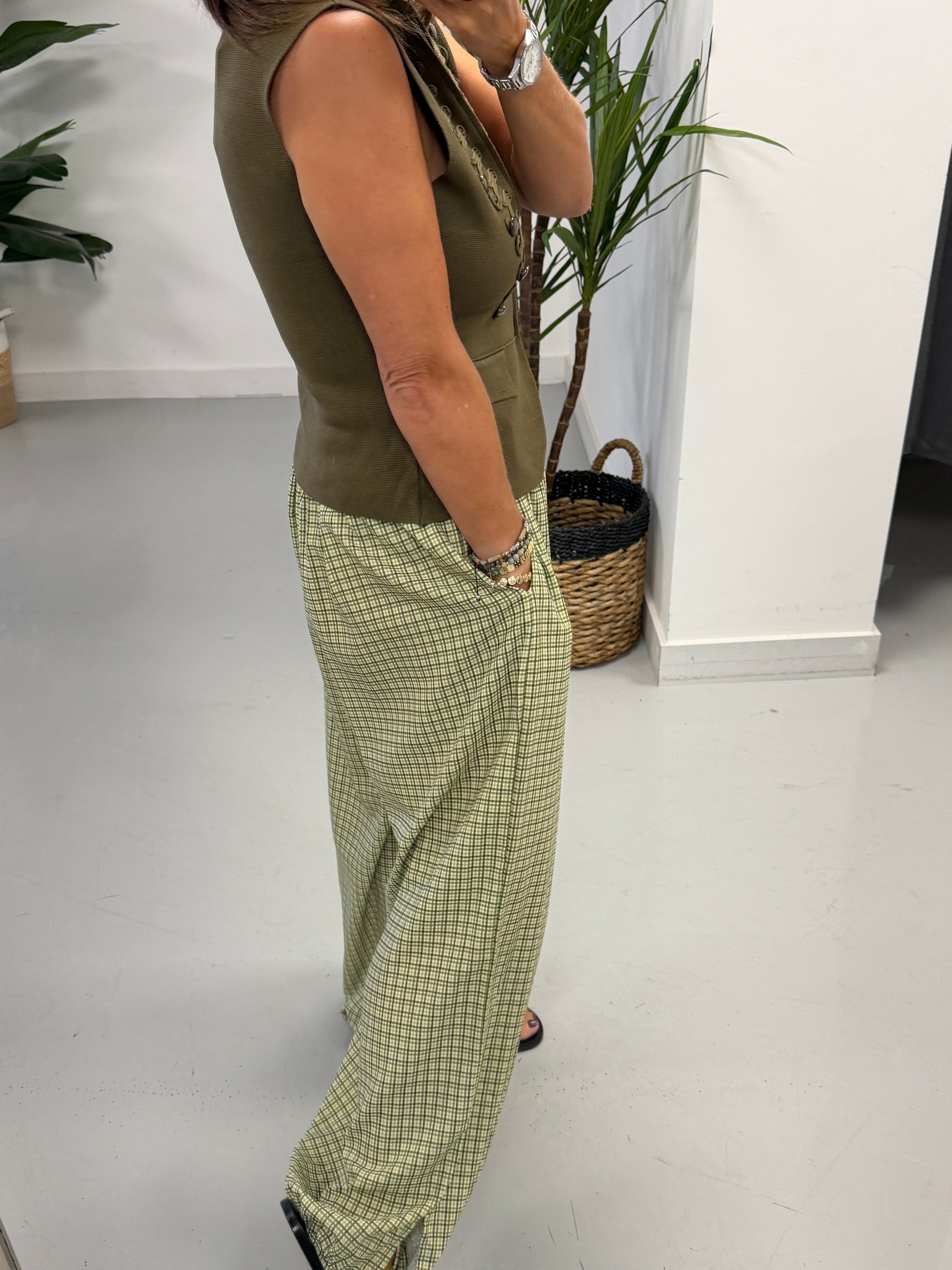 Knitted Waistcoat - Khaki