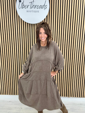 The Slouch Pocket Dress - Light Chocolate