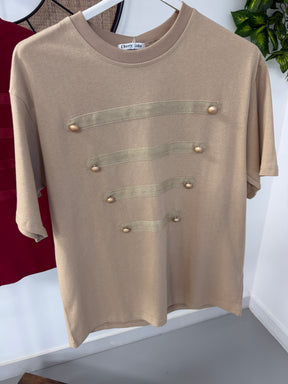 Military Tee- Camel