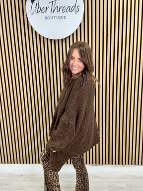 Popcorn Grunge Knit - Chocolate