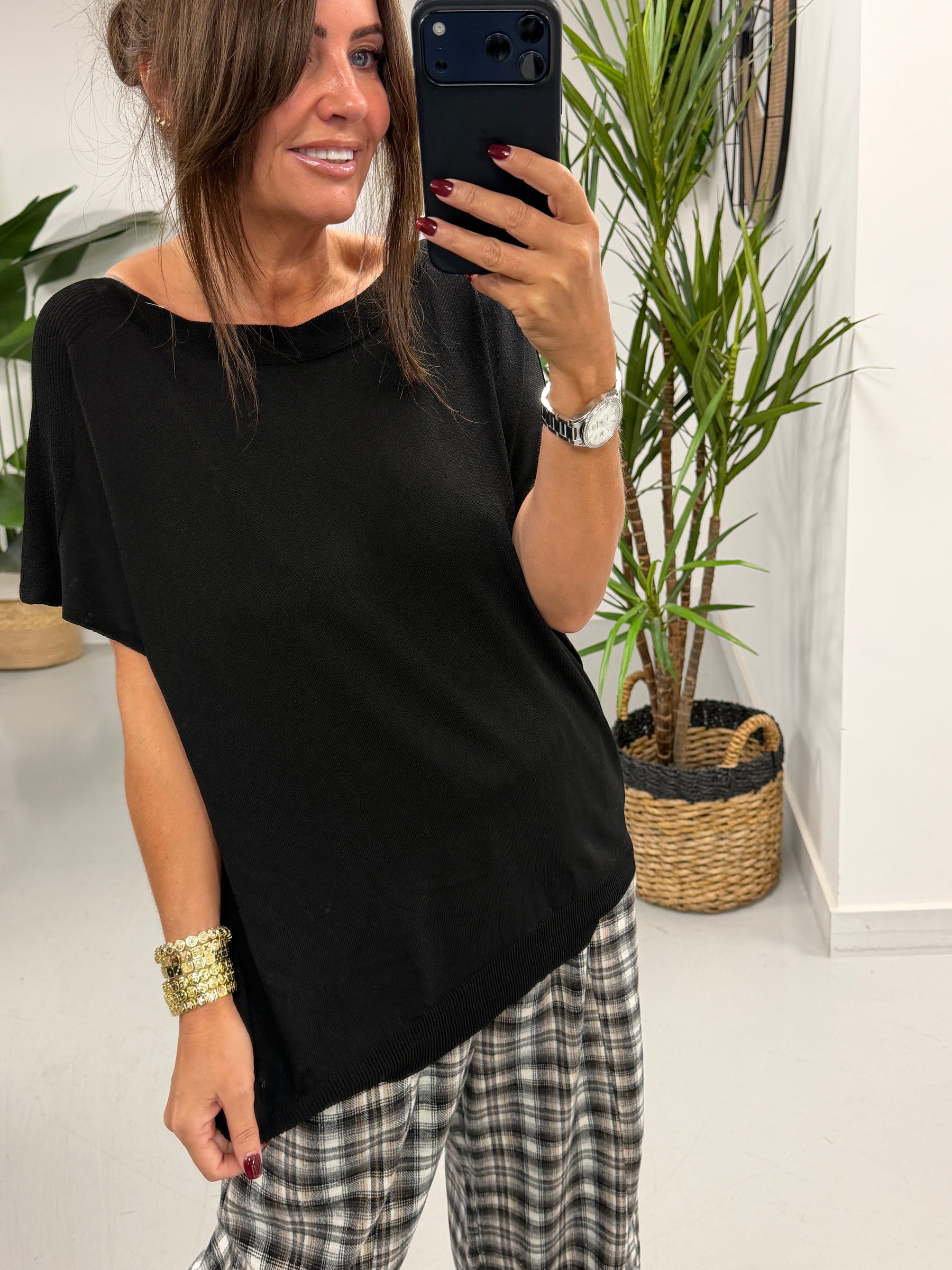 Madison Fine  Knit - Black (Size 12-16)