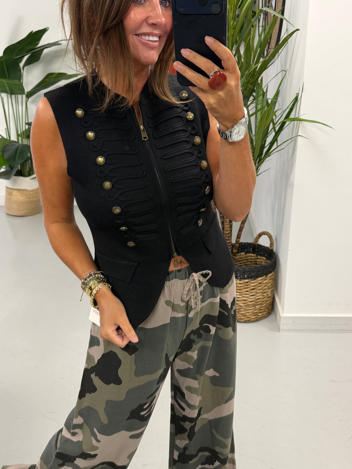 Knitted Waistcoat - Black