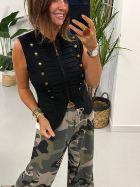 Knitted Waistcoat - Black