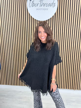 The Sleeveless Fringed Knit - Black