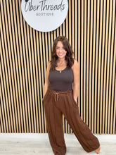 Mollie Pleated Joggers - Chocolate