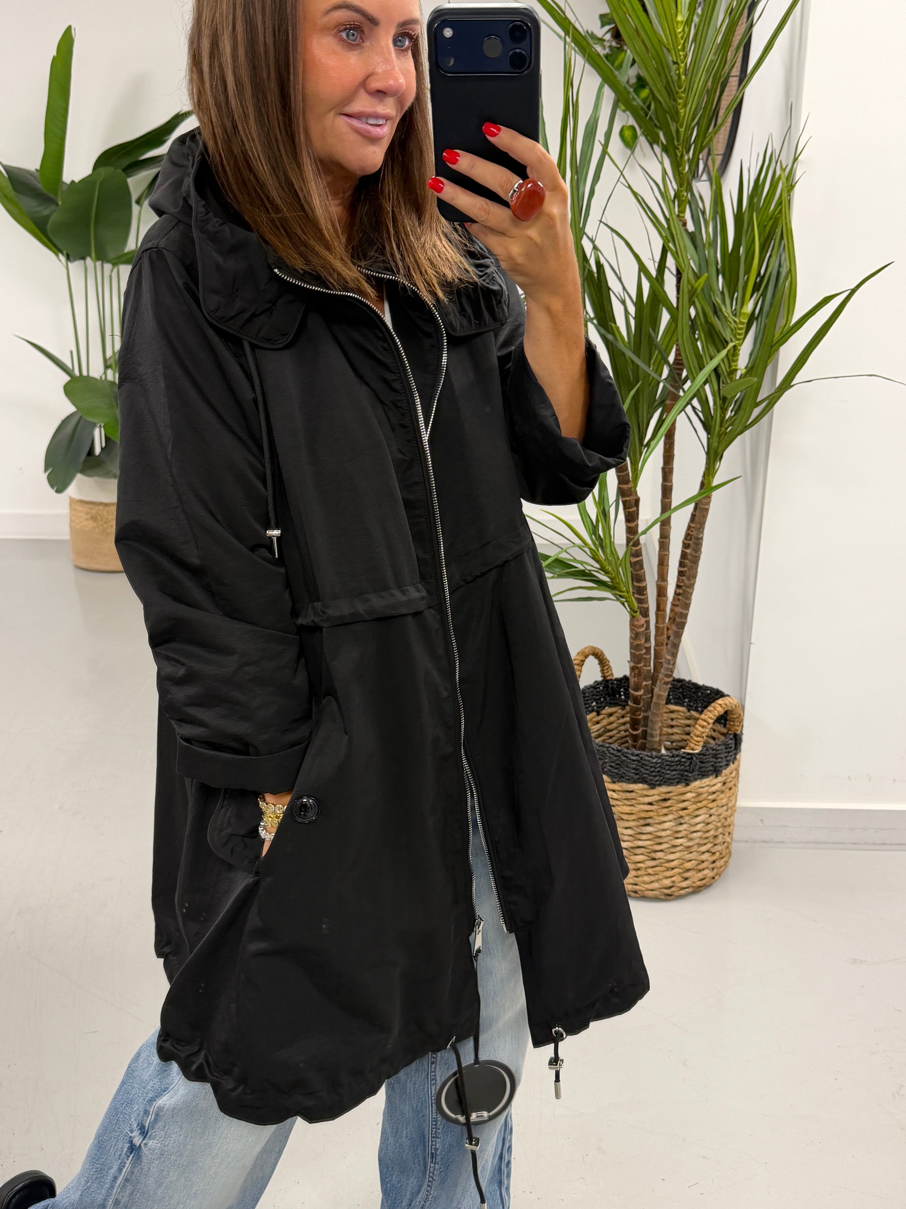 Fly Toggle Back Jacket - Black