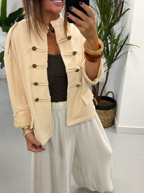 Zeta Otto Military Jacket - Cream