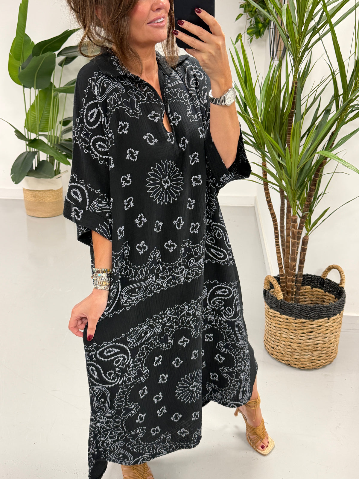 Bandana Valencia Dress - Black