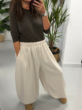 Button Front Balloon Cuff Joggers - Buttercream (Size 10-18/20)