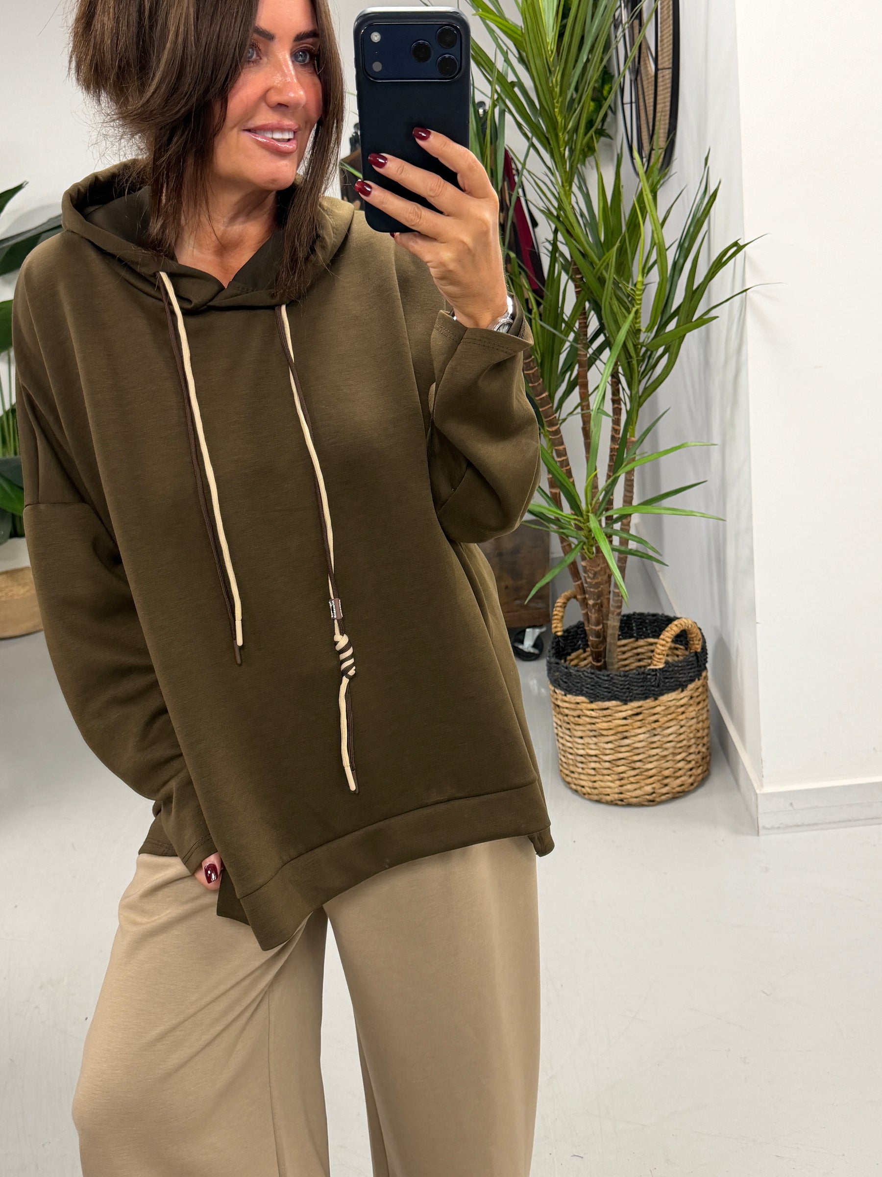 Scuba Hooded Sweater- Chocolate (Size 12-16/18)