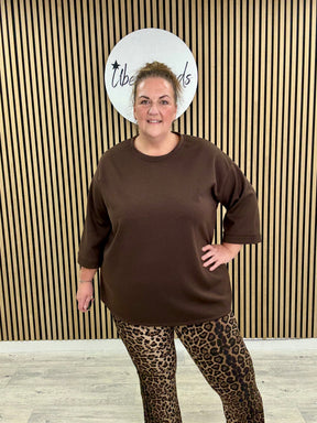 Molly Scuba Tee - Chocolate