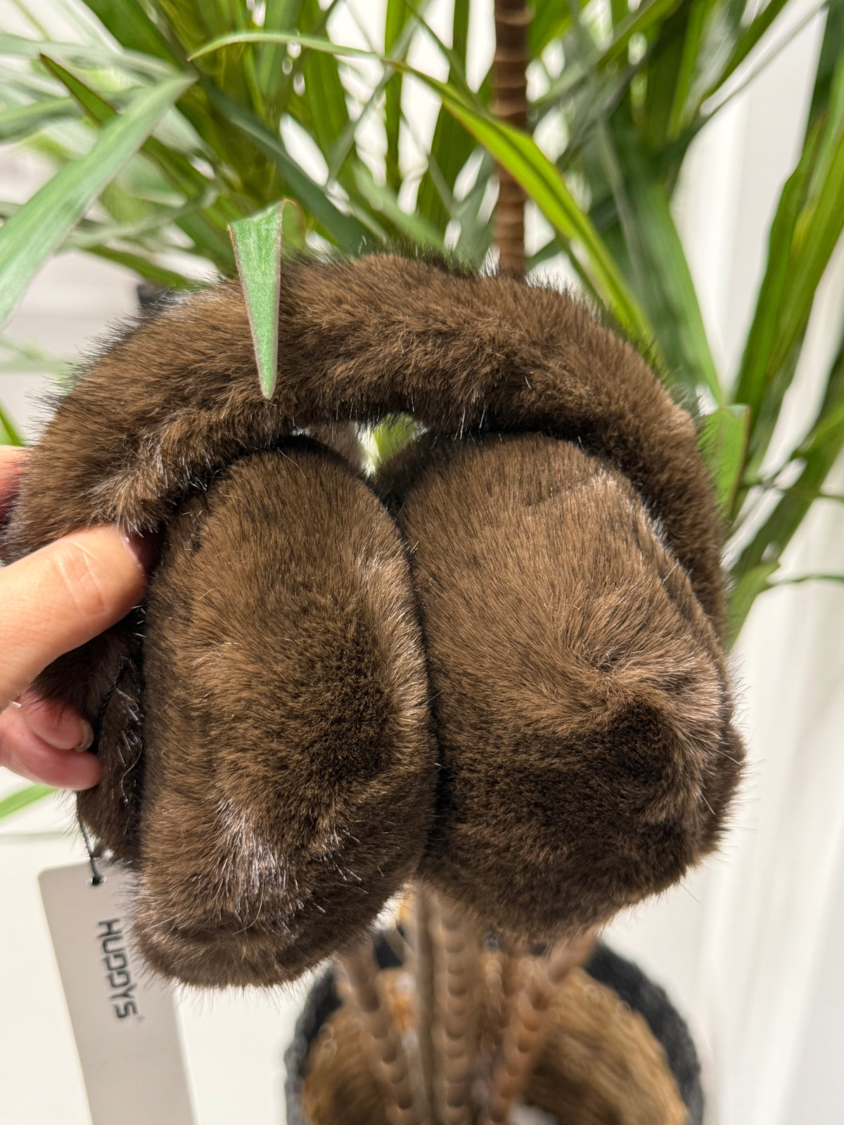 Faux Fur Ear Muffs - Dark Chocolate