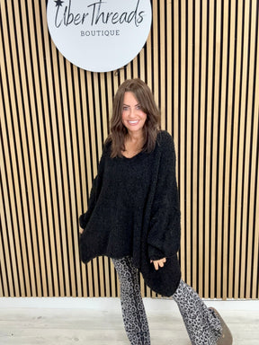 Popcorn Grunge Knit - Black