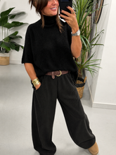 The Cambridge Cord Straight Leg Trousers - Black  (Size 10-14)