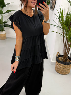 Tiered Brodie Frill - Black