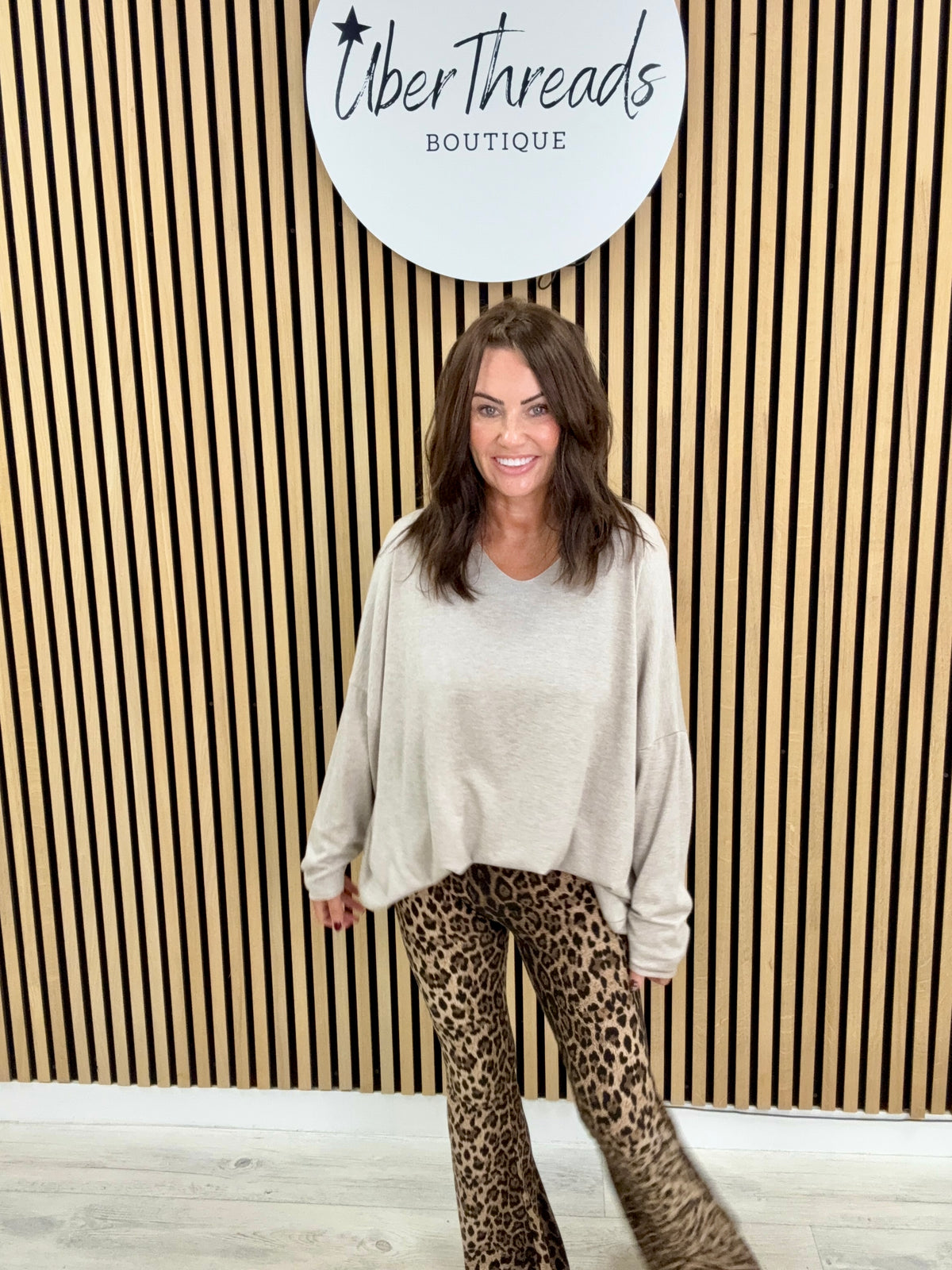 The Everyday Basic V Neck Knit  - Oatmeal