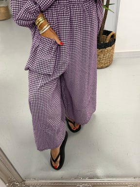 The Vichy Exposed Pocket Trouser - Purple